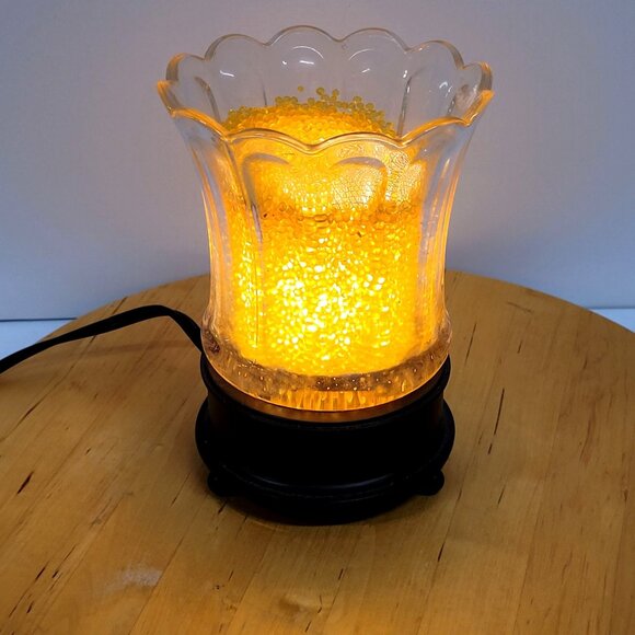Ooh La Lamp Crystal Warmer Lighted Scent Warmer Flameless Fragrance Gold Crystal - Picture 1 of 7